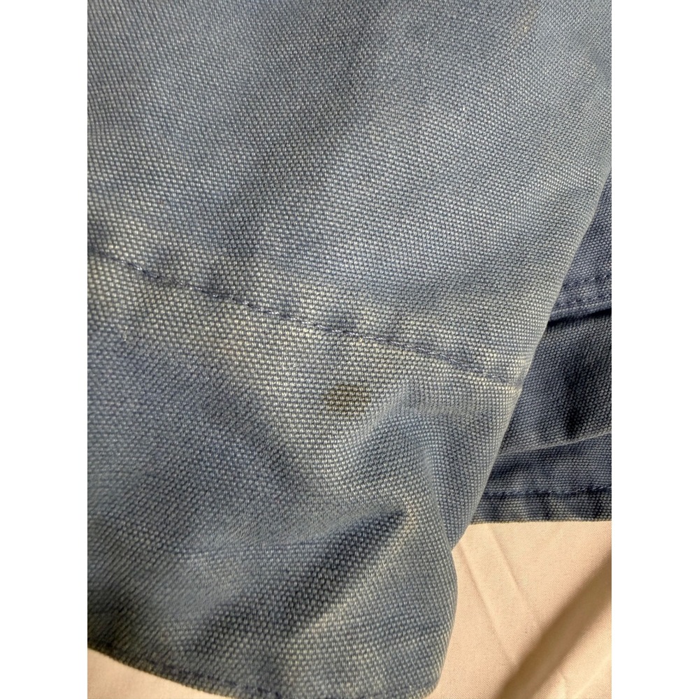 Vintage Carhartt WJ022 FHB Blue Womens Jacket Sherpa Lined Sandstone Duck Coat - Picture 3 of 16